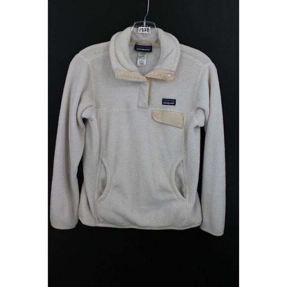 Patagonia Re-Tool Snap-T Fleece Classic Fleece Pullover White Fall XS Womens - Picture 1 of 8